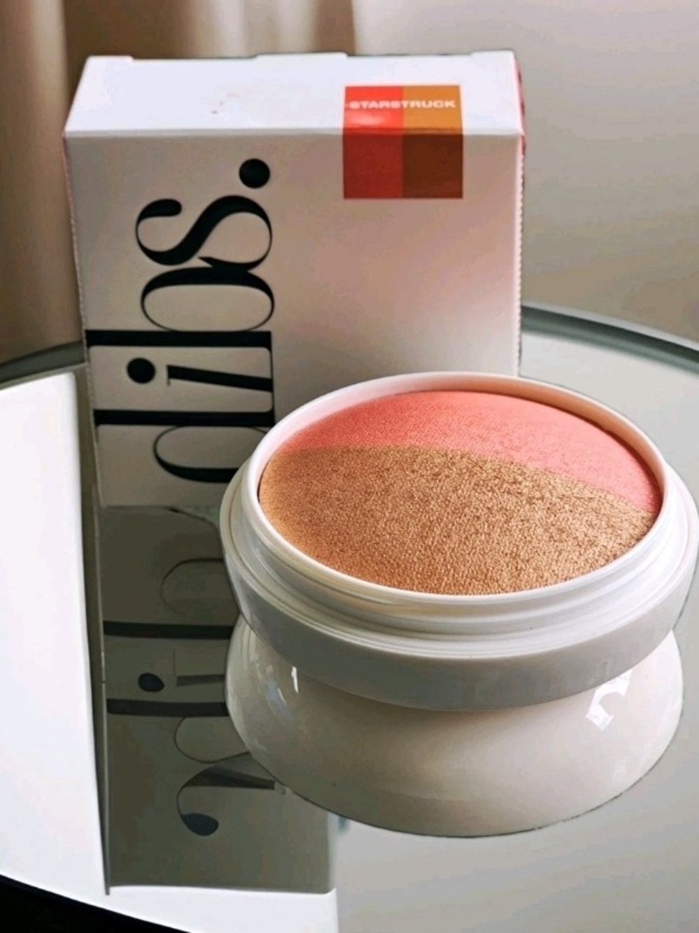 DIBS Starstruck Baked Powder Bronzer Duo - Pink & Bronze Shimmer Vegan